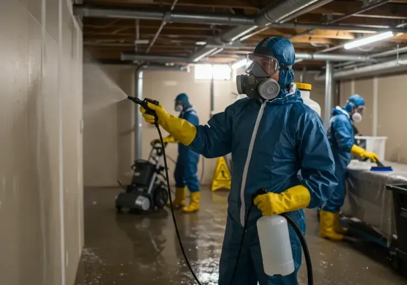 Basement Sanitization and Antimicrobial Treatment process in Fort Walton Beach, FL