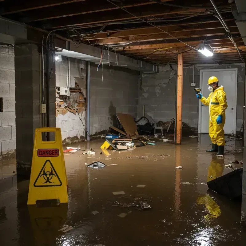 Flooded Basement Electrical Hazard in Fort Walton Beach, FL Property